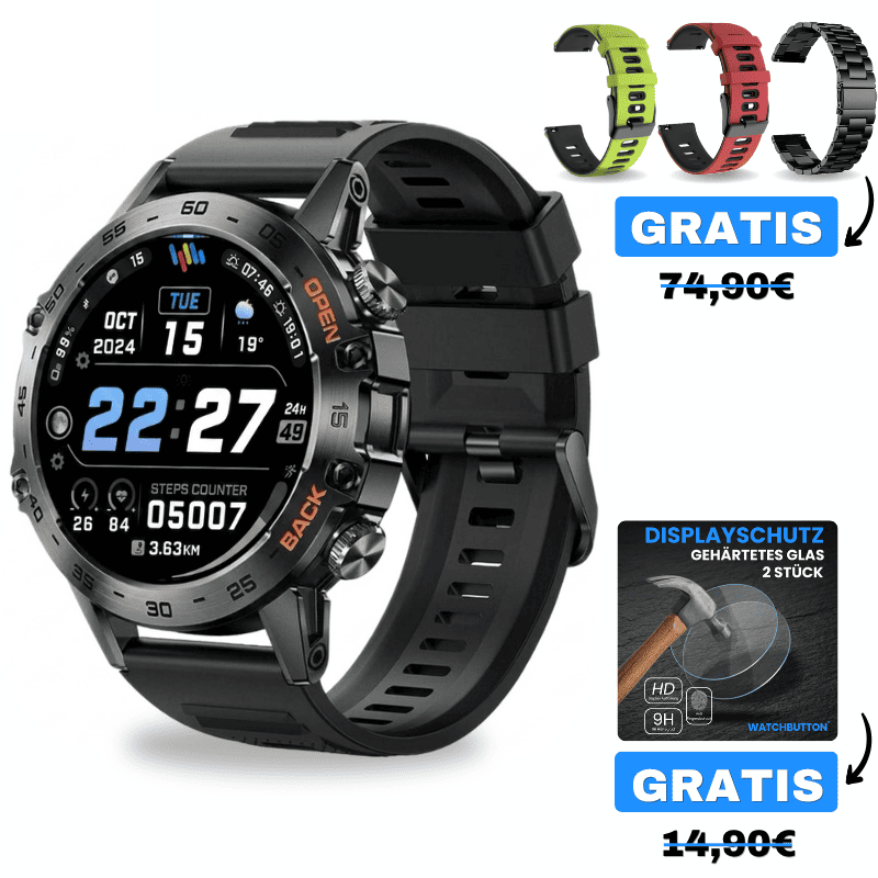 Hyper-PRO Angebot - 3 Armbänder + Displayschutz 🎁 GRATIS dazu von Watchbutton