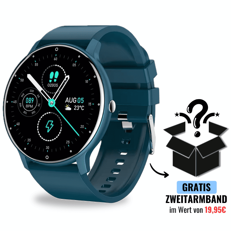 ONDORA – Fit Smartwatch für deinen Alltag
Bis zu 7 Tage Akkulaufzeit, Anrufe direkt über die Uhr, WhatsApp-Benachrichtigungen und smarte Gesundheitsfunktionen wie Schlafanalyse, Schrittzähler und Kalorienübersicht – alles, was du brauchst, an deinem Handgelenk.
Robust, alltagstauglich und geschützt vor Stößen, Staub und Wasser.