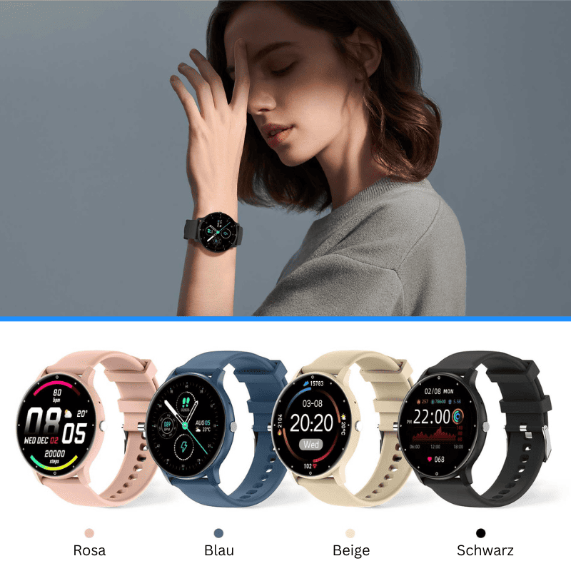 ONDORA – Fit Smartwatch für deinen Alltag
Bis zu 7 Tage Akkulaufzeit, Anrufe direkt über die Uhr, WhatsApp-Benachrichtigungen und smarte Gesundheitsfunktionen wie Schlafanalyse, Schrittzähler und Kalorienübersicht – alles, was du brauchst, an deinem Handgelenk.
Robust, alltagstauglich und geschützt vor Stößen, Staub und Wasser.